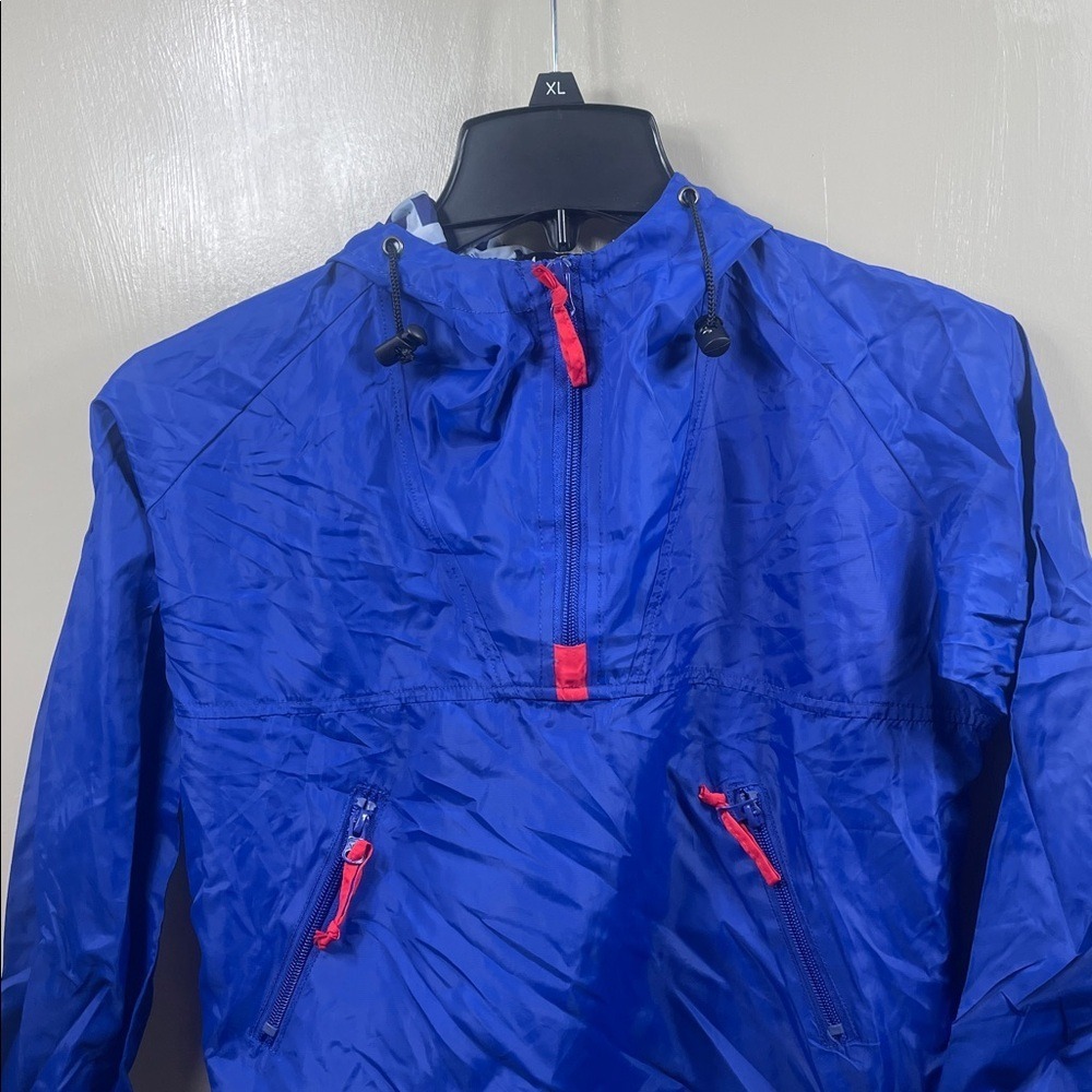 Anna Lane Blue Anorak Jacket Quarter Zip Windbreaker Lightweight Kids Size S - Picture 2 of 9